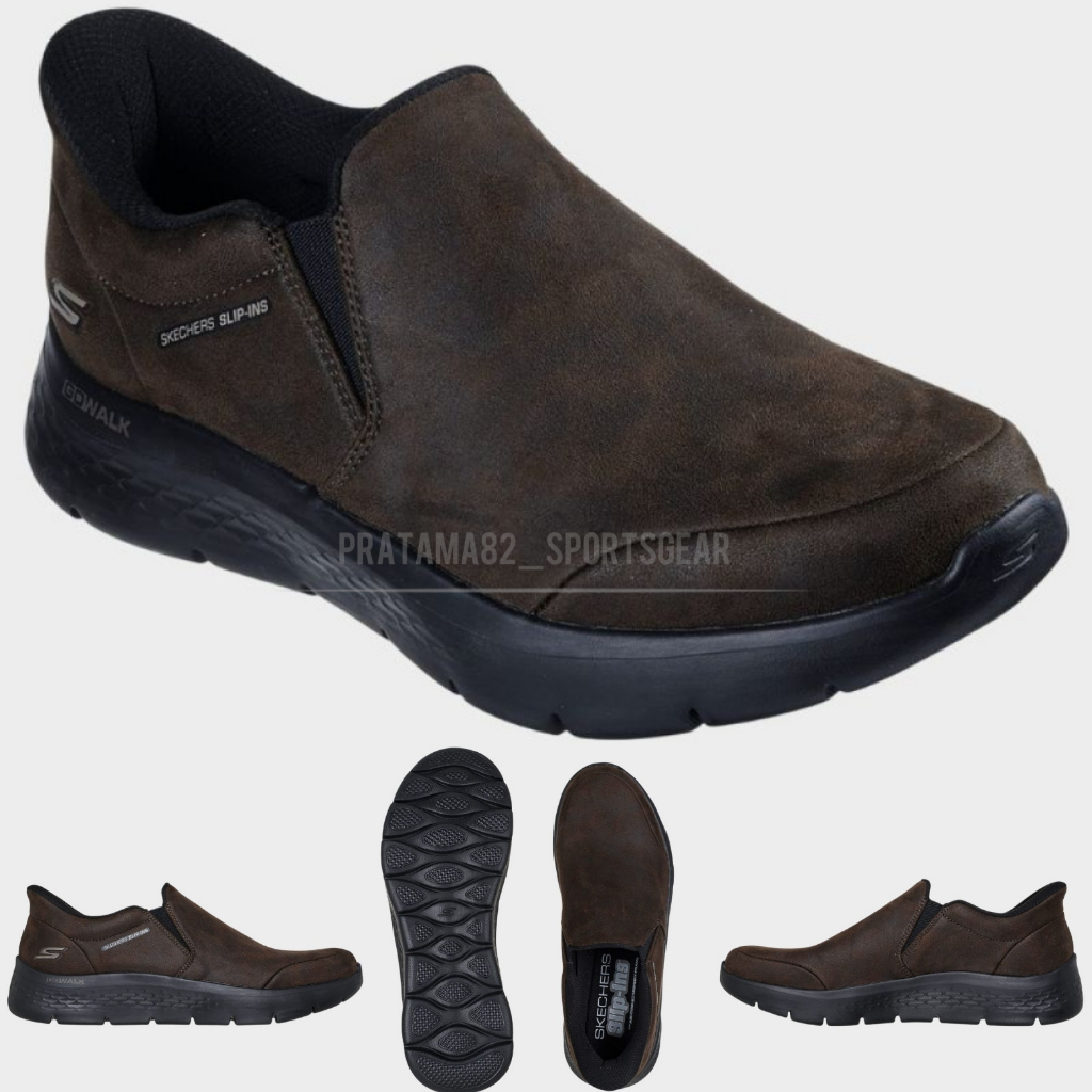 SIZE 42 ( 26.5 CM ) - ORIGINAL ASLI SKECHERS SLIP-INS GO WALK FLEX RAY ON SEPATU PRIA SELOP CASUAL W