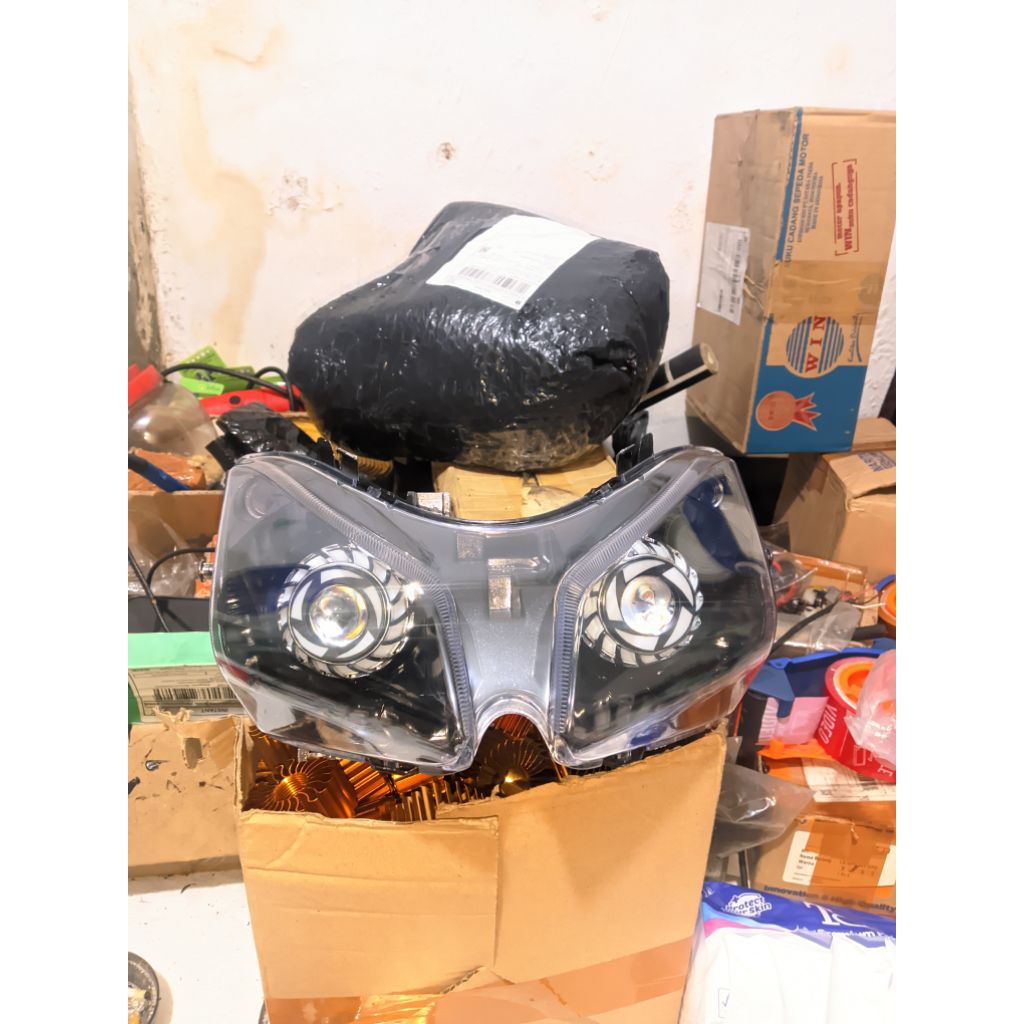 Paket ganteng vario karbu vario110 set biled projie runing custom hitam terkece