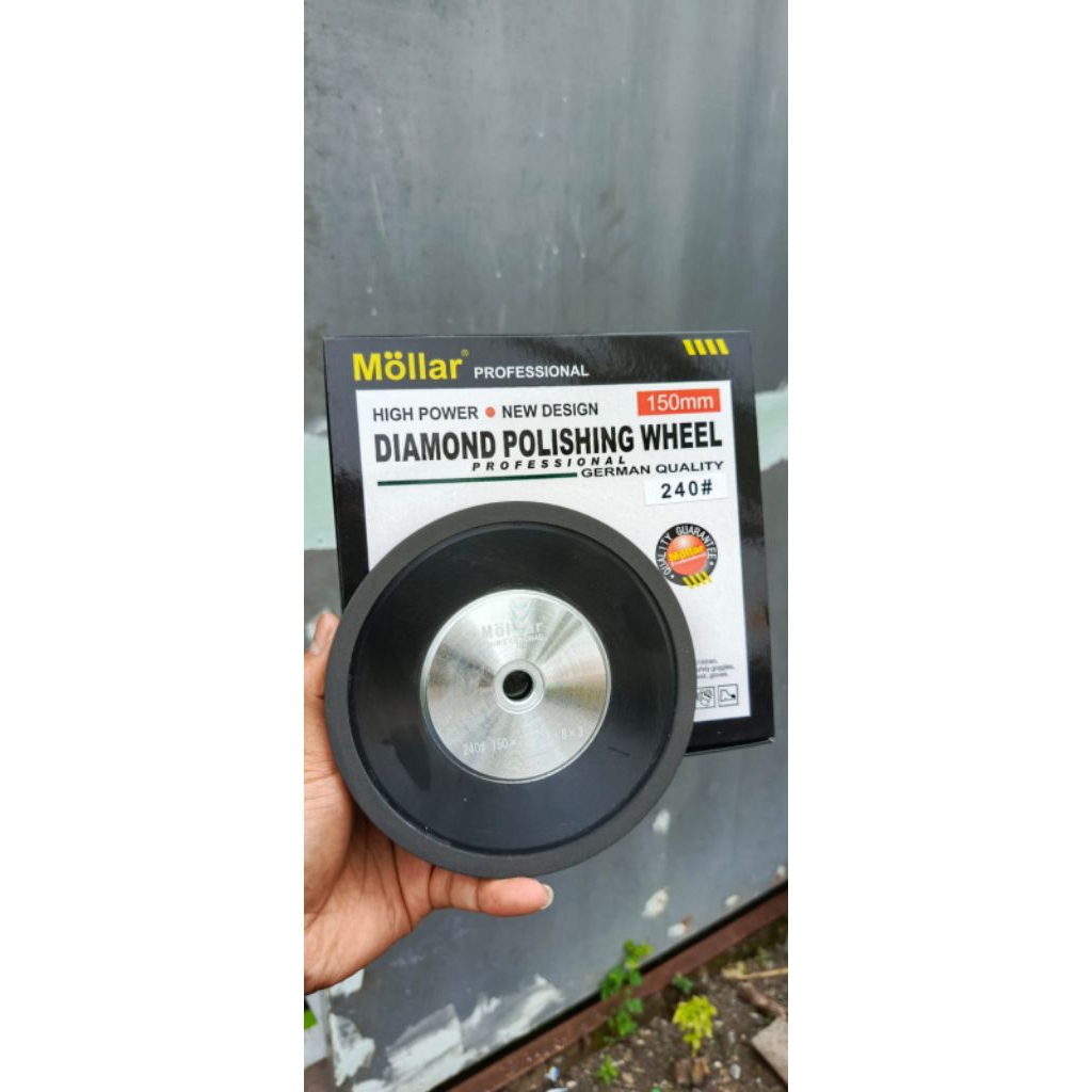Diamond wheel Pengasah mata pisau ketam tct Mollar 6 inch grit 240