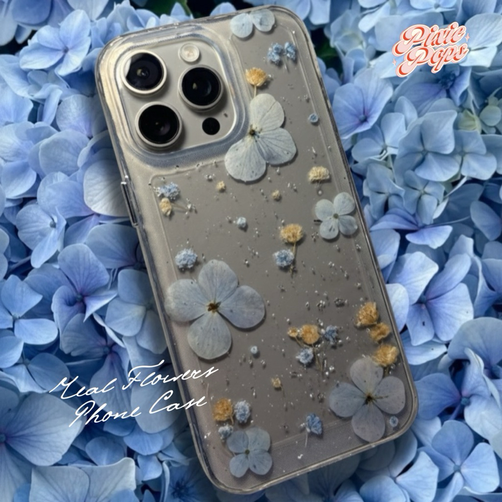 pixiepops | Real Flowers Phone Case | Resin Art Case