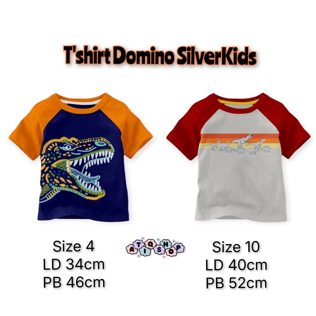 Kaos anak laki-laki T'shirt Domino Silverkids