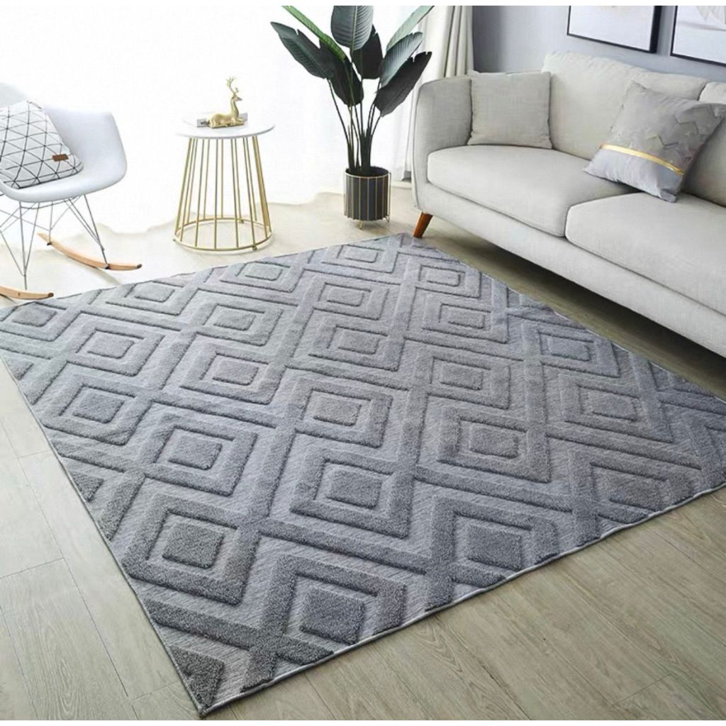 KARPET PETAK 100x140cm KARPET EMBOS TIKAR LANTAI RUANG TAMU ALAS LANTAI KARPET MOTIF EROPA  KARPET M