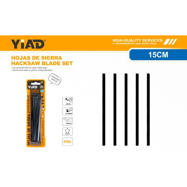 YIAD 10pcs Mata Gergaji ukir scroll saw Pinned blade / Mata Gergaji Ukir Jigsaw