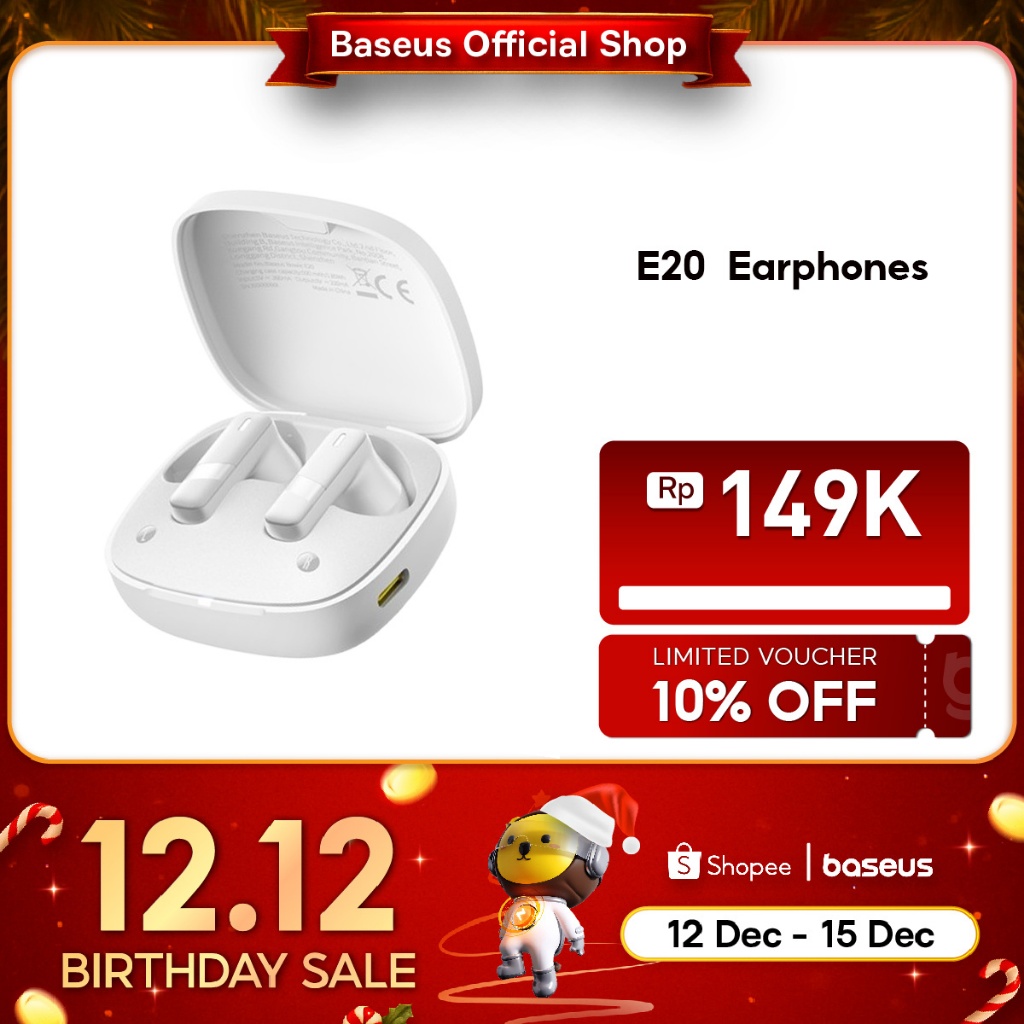 Baseus Bowie E20 TWS Mini True Wireless Bluetooth Earphones IPX 5