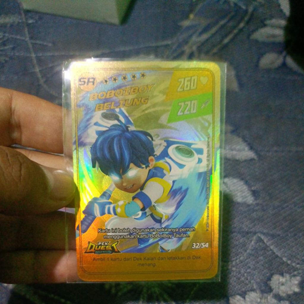 Kartu Boboiboy Original Monsta Beliung Gold SR