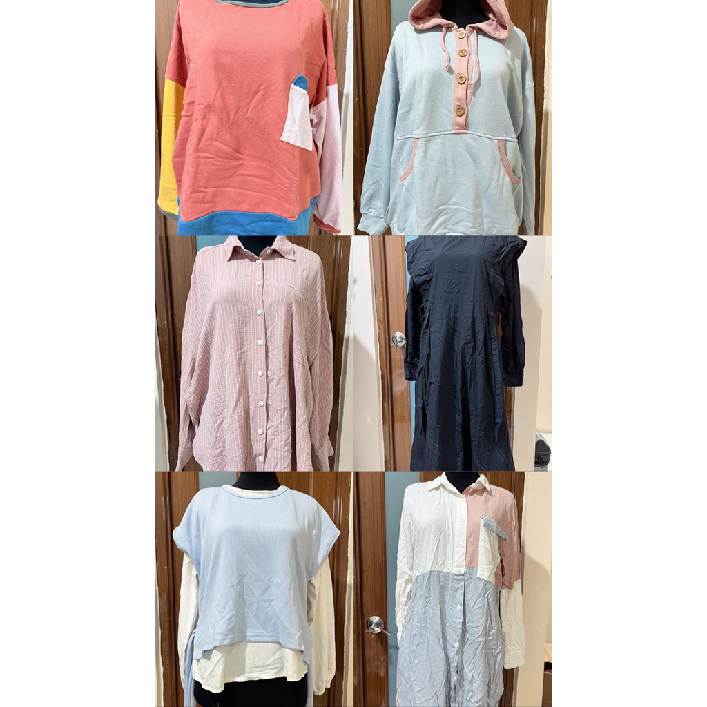 Preloved MyRubylicious (Part 1) Atasan Kaos Kemeja Blouse Lengan Panjang Longsleeve Top Wanita