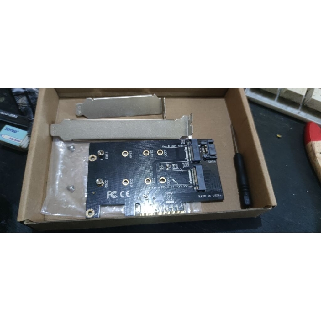 pcie x4 to nvme + m.2 sata