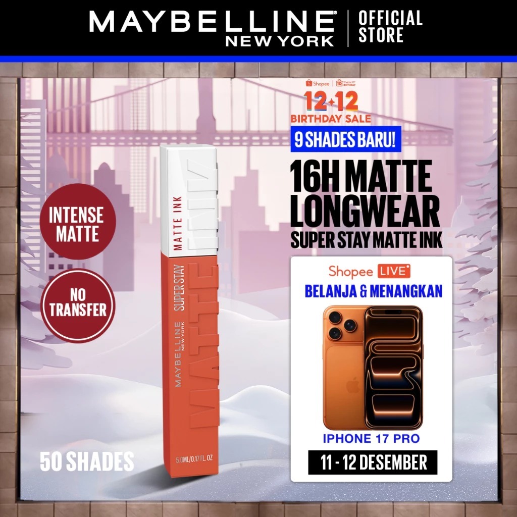 Maybelline SuperStay Matte Ink New Shade Spiced Red Edition Original