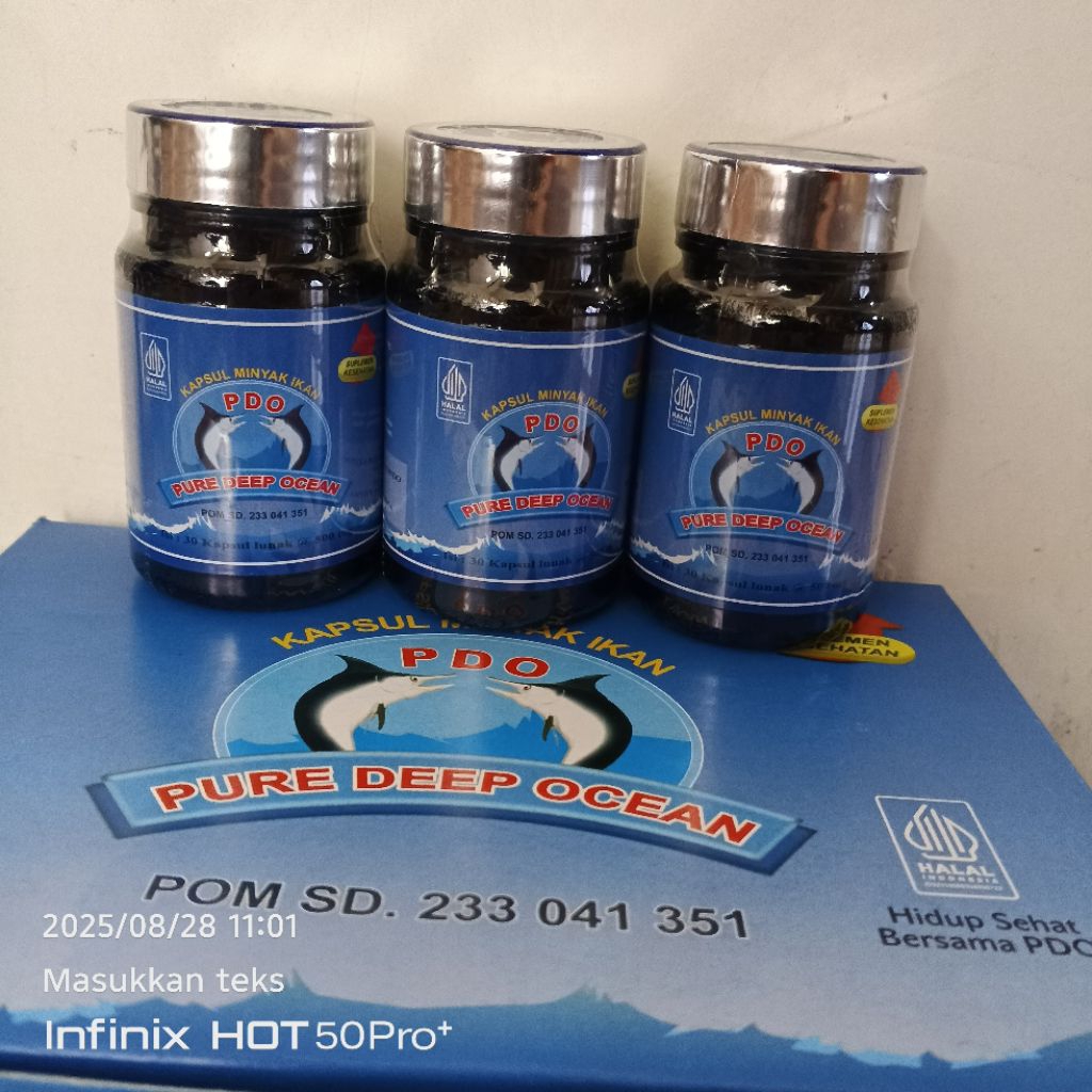 PDO KAPSUL MINYAK IKAN ORIGINAL READY LANGSUNG KIRIM