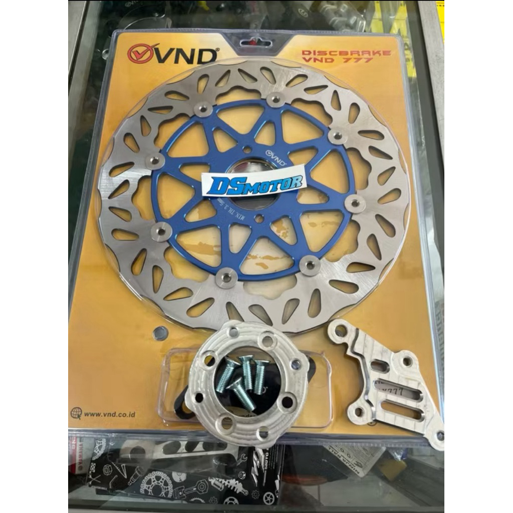 disc piringan cakram VND racing 260mm set adaptor dan breket kaliper PNP SUZUKI SATRIA2T SATRIA 2tak