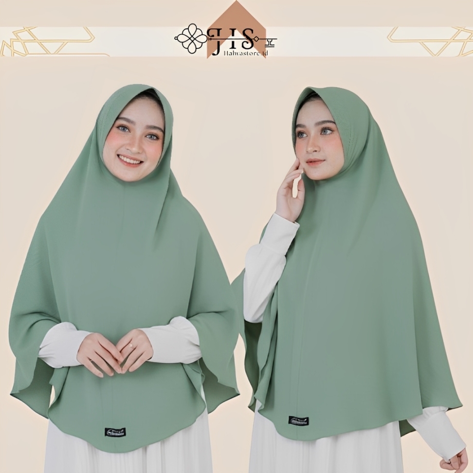 Hijab Bergo Crinkle Airflow Pet Tanpa Tali /Hijab Instan Crinkle Pet Antem Size XL
