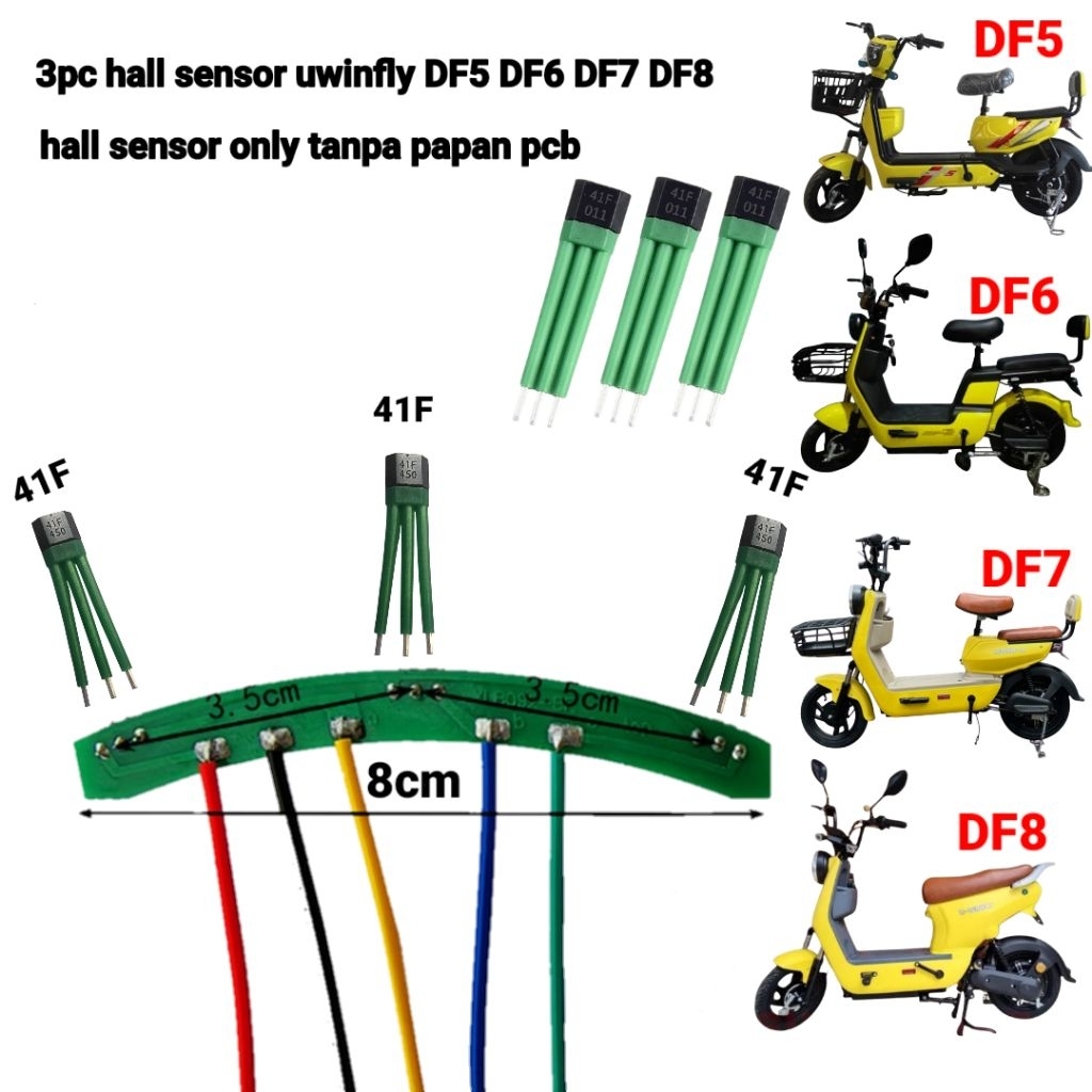 HALL SENSOR ONLY DINAMO BLDC UWINFLY DF5-DF6-DF7-DF8 DIAMETER PCB 8CM