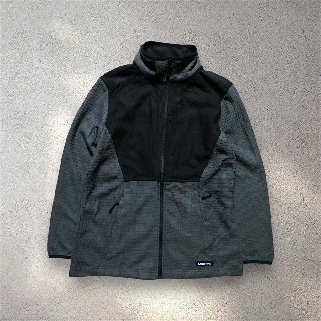 Lands End Fleece Jaket 2 Tone Outdoor - Size S