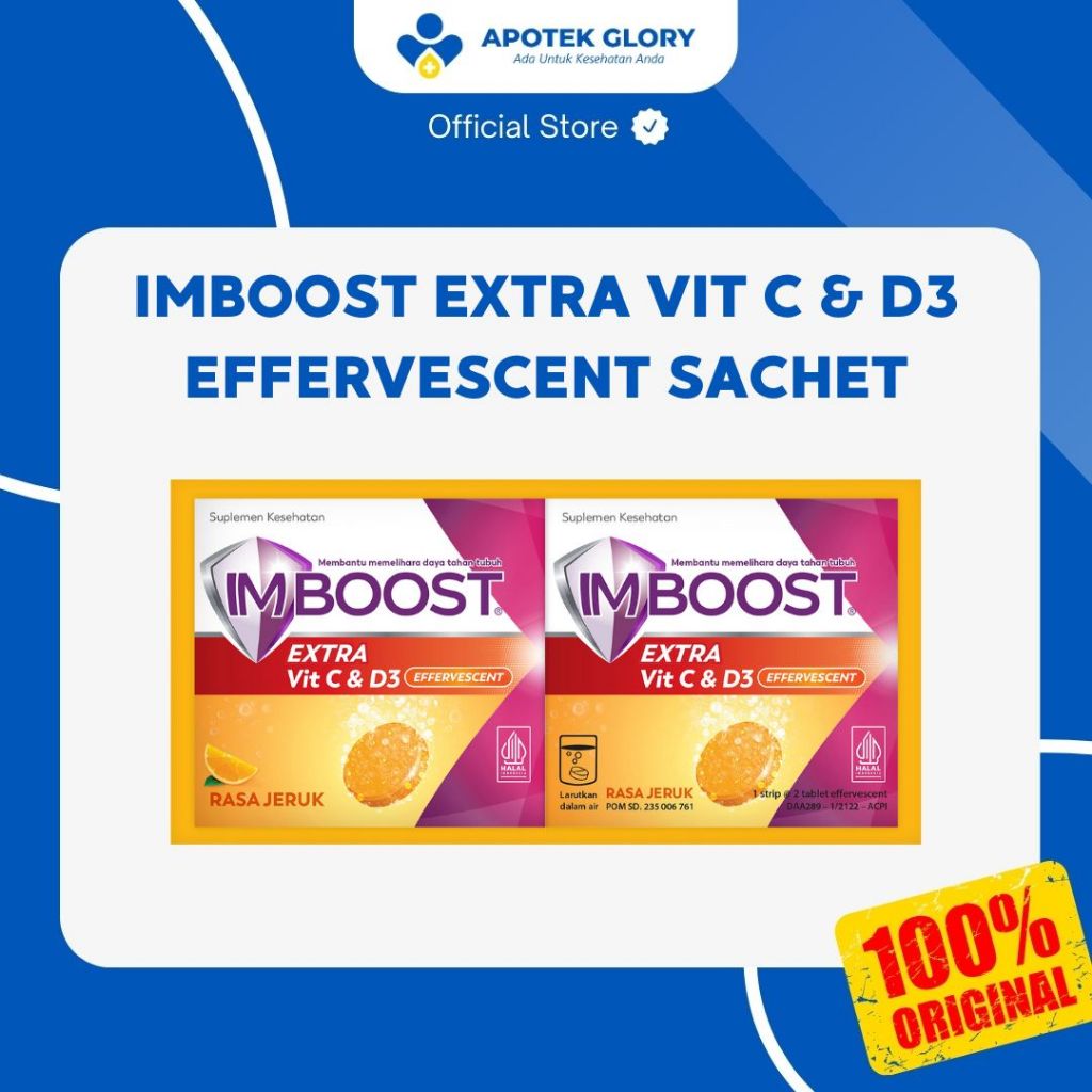 IMBOOST EXTRA VITAMIN C DAN D3 EFFERVESCENT SACHET