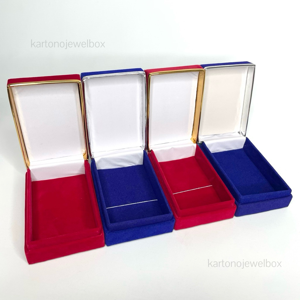 Kotak Perhiasan Logam Mulia / Kotak Emas / Box Aksesoris Souvenir Bludru