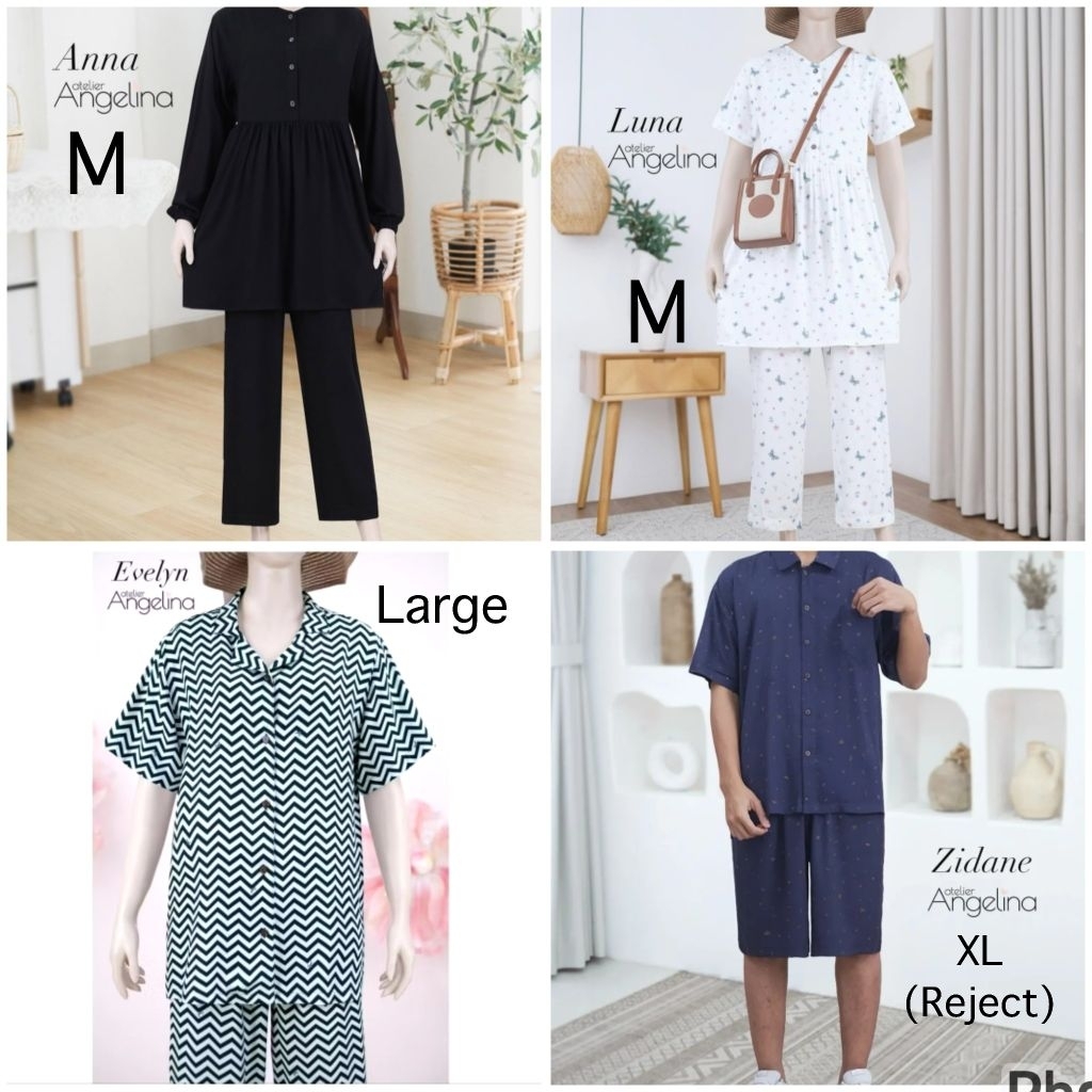 Atelier Angelina Anna Pajamas Embroidery Black M L | Luna Pajamas Basic Maroon Luxe viscose Size S |