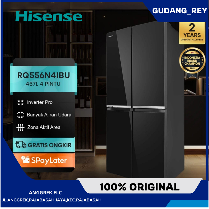 HISENSE RQ556N4IBU KULKAS 4 PINTU KULKAS MULTI DOOR RQ556 RQ556N4