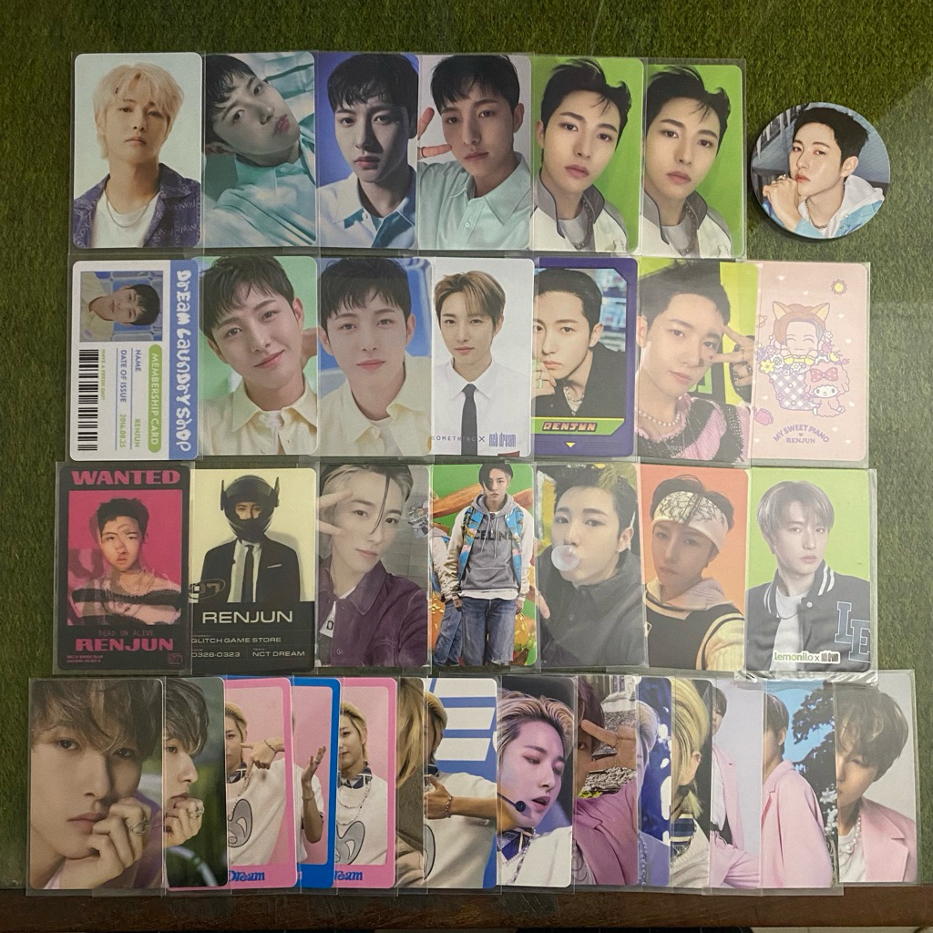 Renjun Bene SG22 smtown, starry daydream, tds2 fortune, glitch mode circle card, random dream laundr