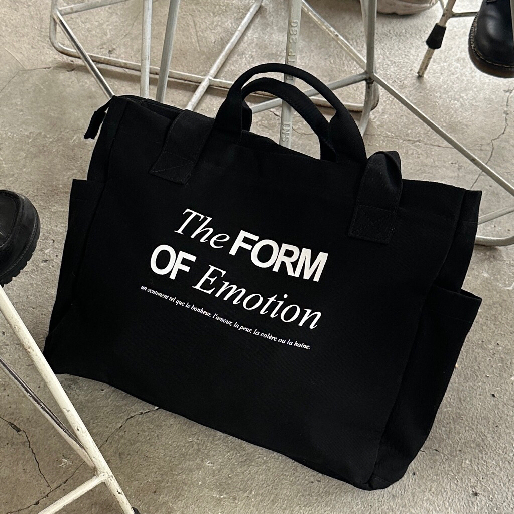 KAMENSENS - TFOE TOTEBAG BLACK - Totebag Unisex / Totebag Wanita / Totebag Pria / Tas kerja / Tas Ku