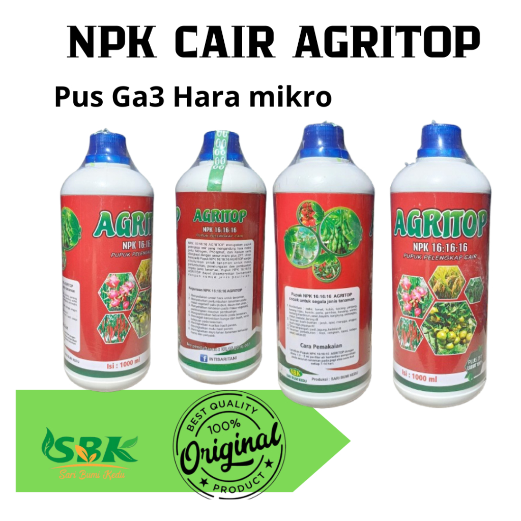 Pupuk Daun NPK Cair 1L Menyuburkan Akar Daun Bunga Buah