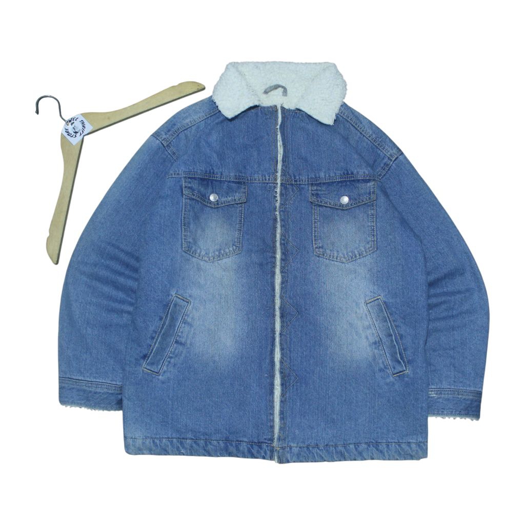 denim jacket sherpa unbranded
