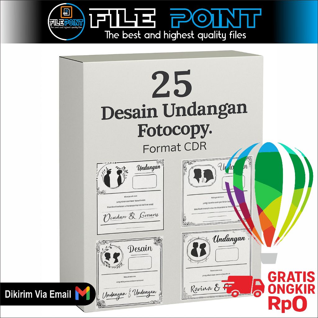 25 Desain Undangan Fotocopy – Format CDR (CorelDRAW)