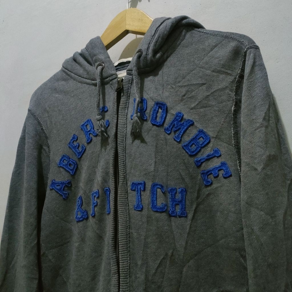 Abercrombie and Fitch Full Zipper Hoodie Grey