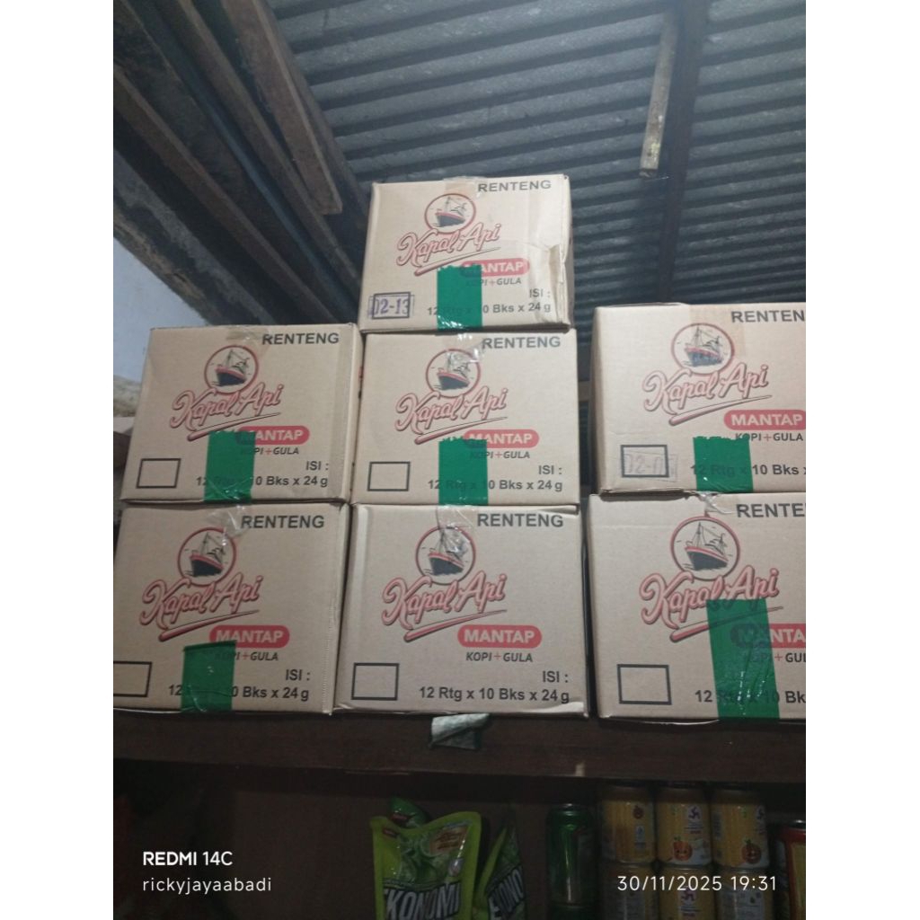 CARGO Paket 7 Karton Dus Kapal Api Mantap 24gr