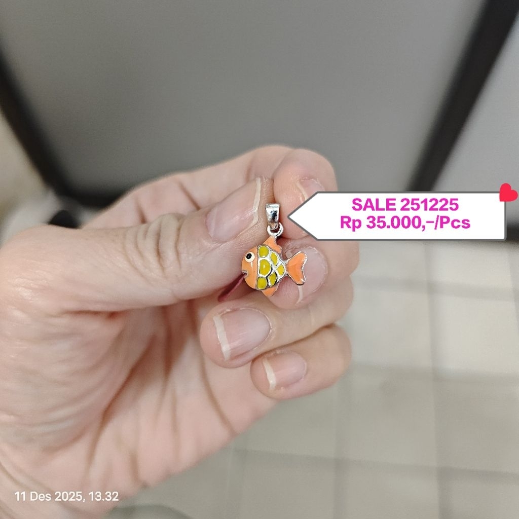 SALE 251225 Liontin Cat Ikan 35K Perak Krum 925