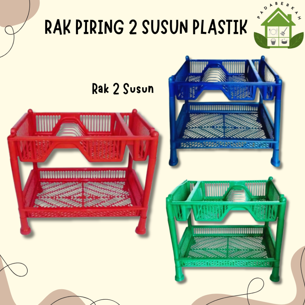 Rak Piring Susun 2 Rak Piring Plastik Hawai Rak Piring 2 Susun Plastik Serbaguna