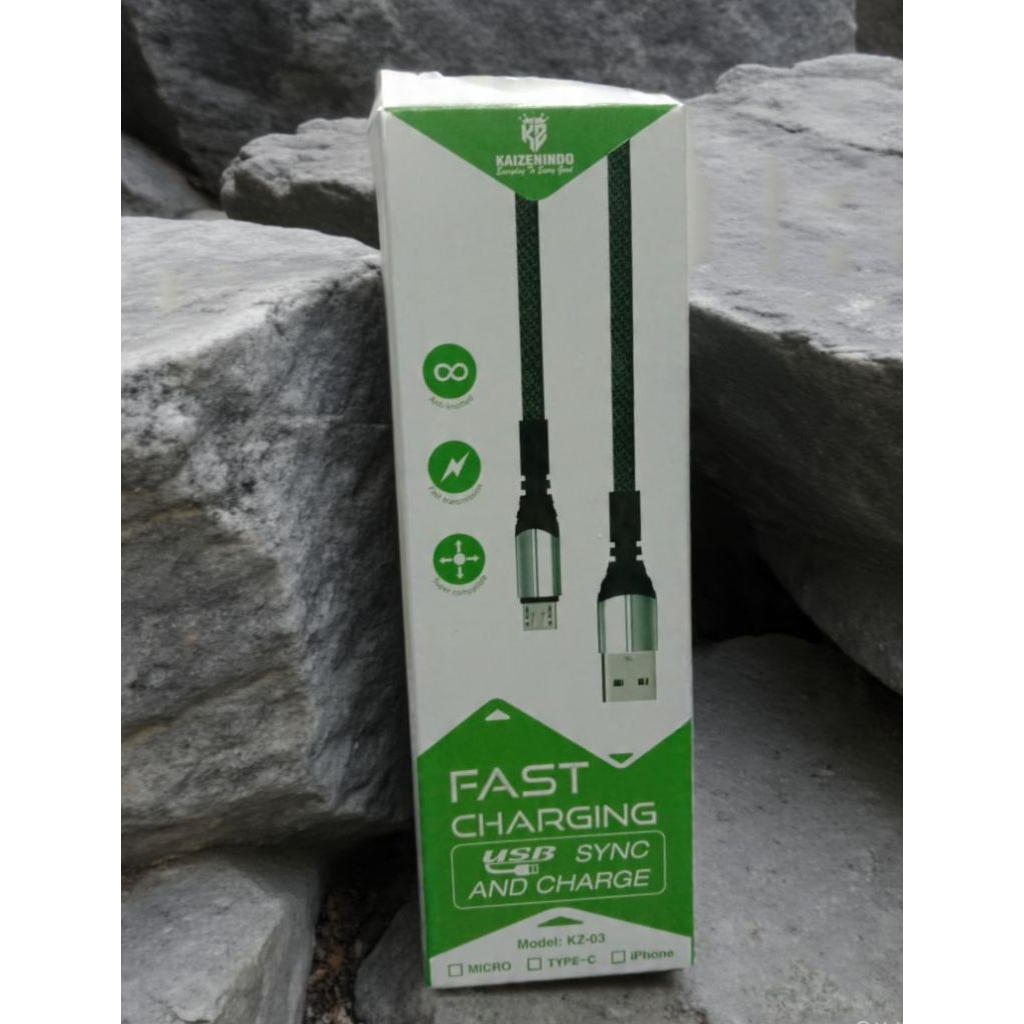 KABEL DATA FAST CHARGING KAIZENINDO KZ-03 MICRO USB 2.4A