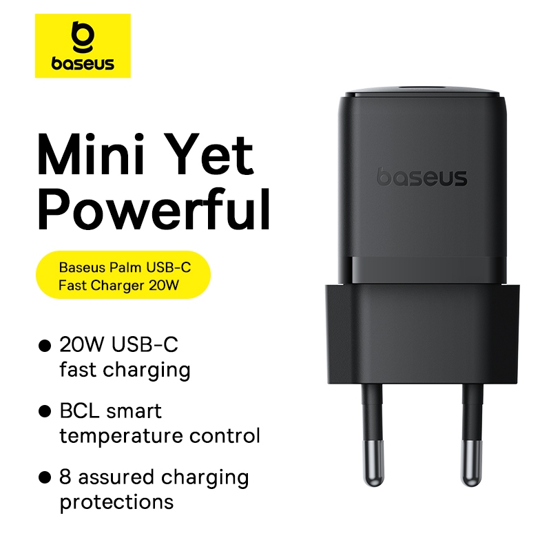 Baseus Palm Series 20W Fast Charger Type-C PD3.0 QC3.0 Fast Charging for iPad for ip 16 15 14 Pro Ma