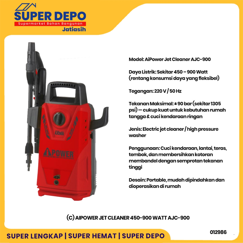 AIPOWER JET CLEANER 450-900 WATT AJC-900