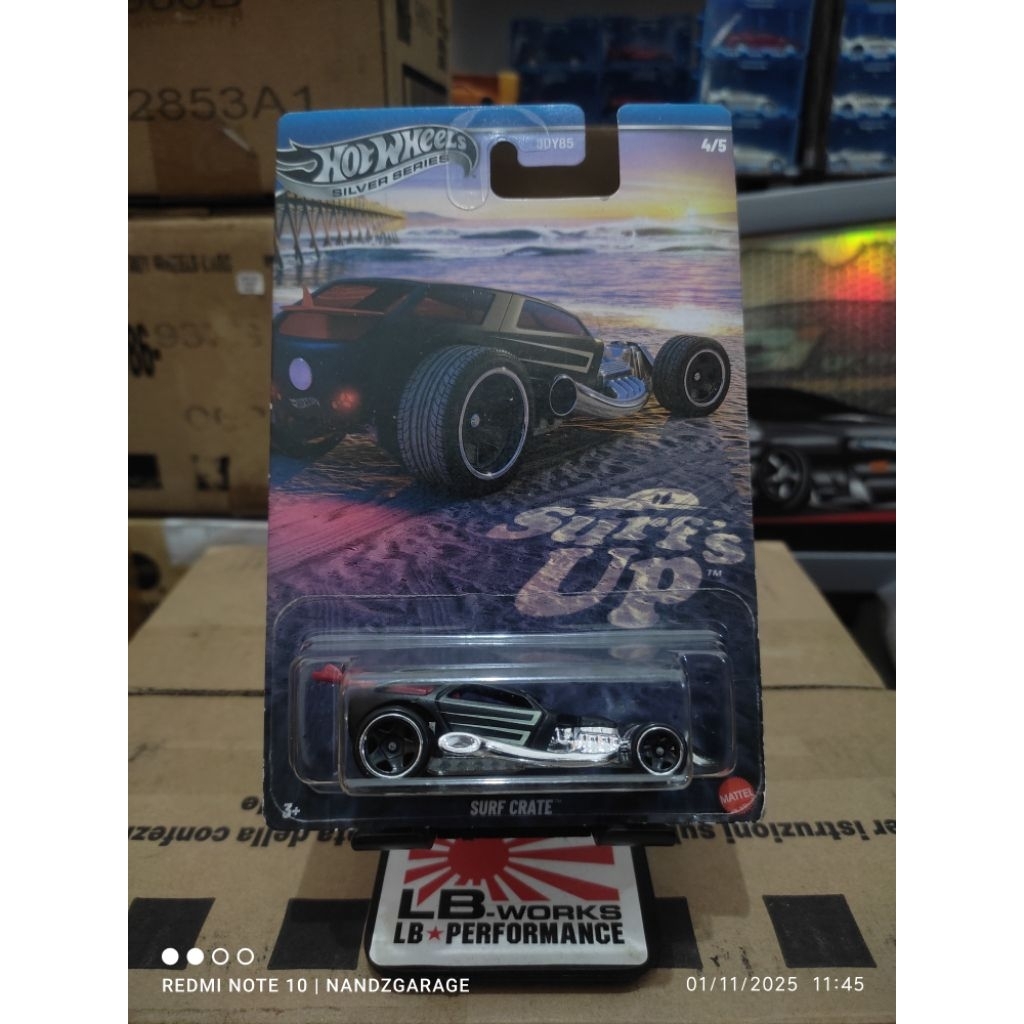 Hot Wheels Surf's Up Silver Series Surf Crate Bubble Damaged/Bubble Crack