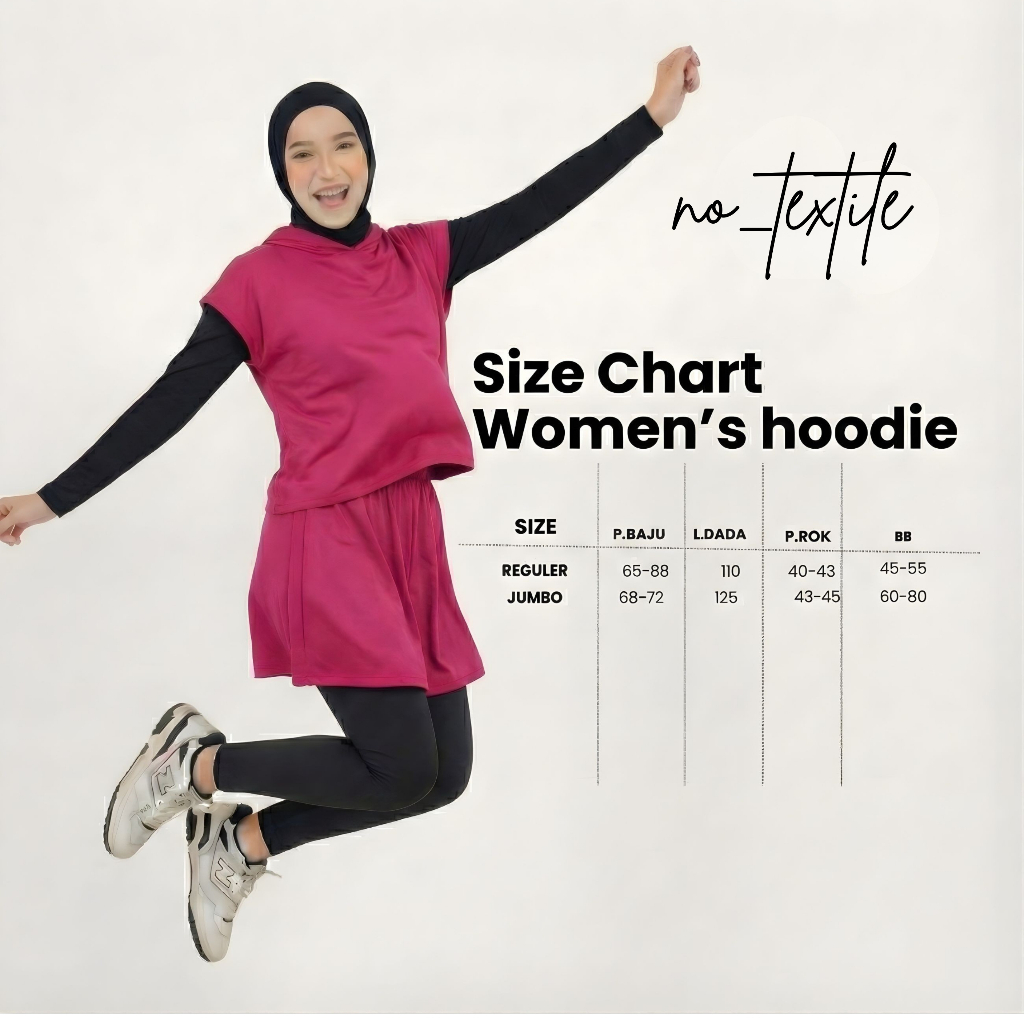 Setelan Baju Olahraga Wanita Muslim Hijab Kekinian: Outer Hoodie