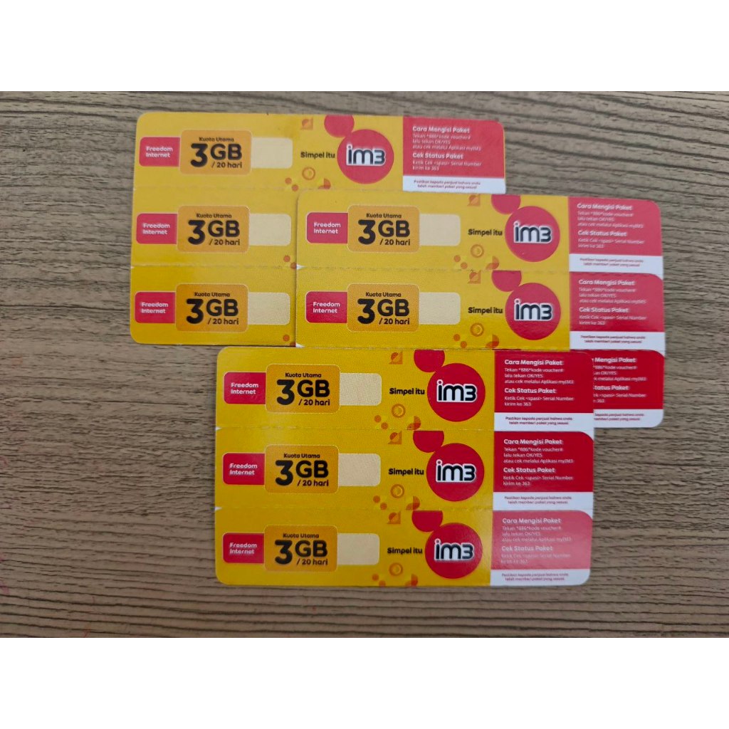 IM3 Voucher Kuota 3GB 20H