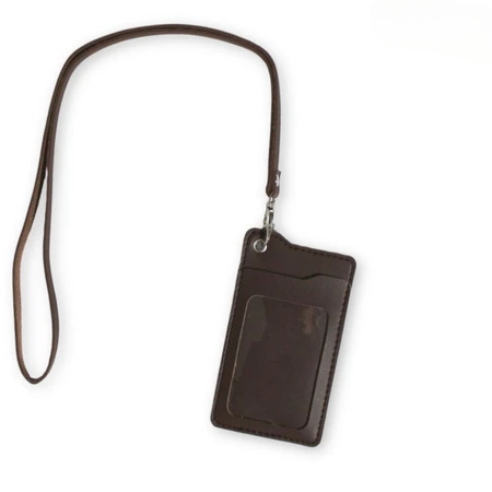 Lanyard Coklat Tua Gantungan Leher Id Card Kantor Office Identitas Name Tag