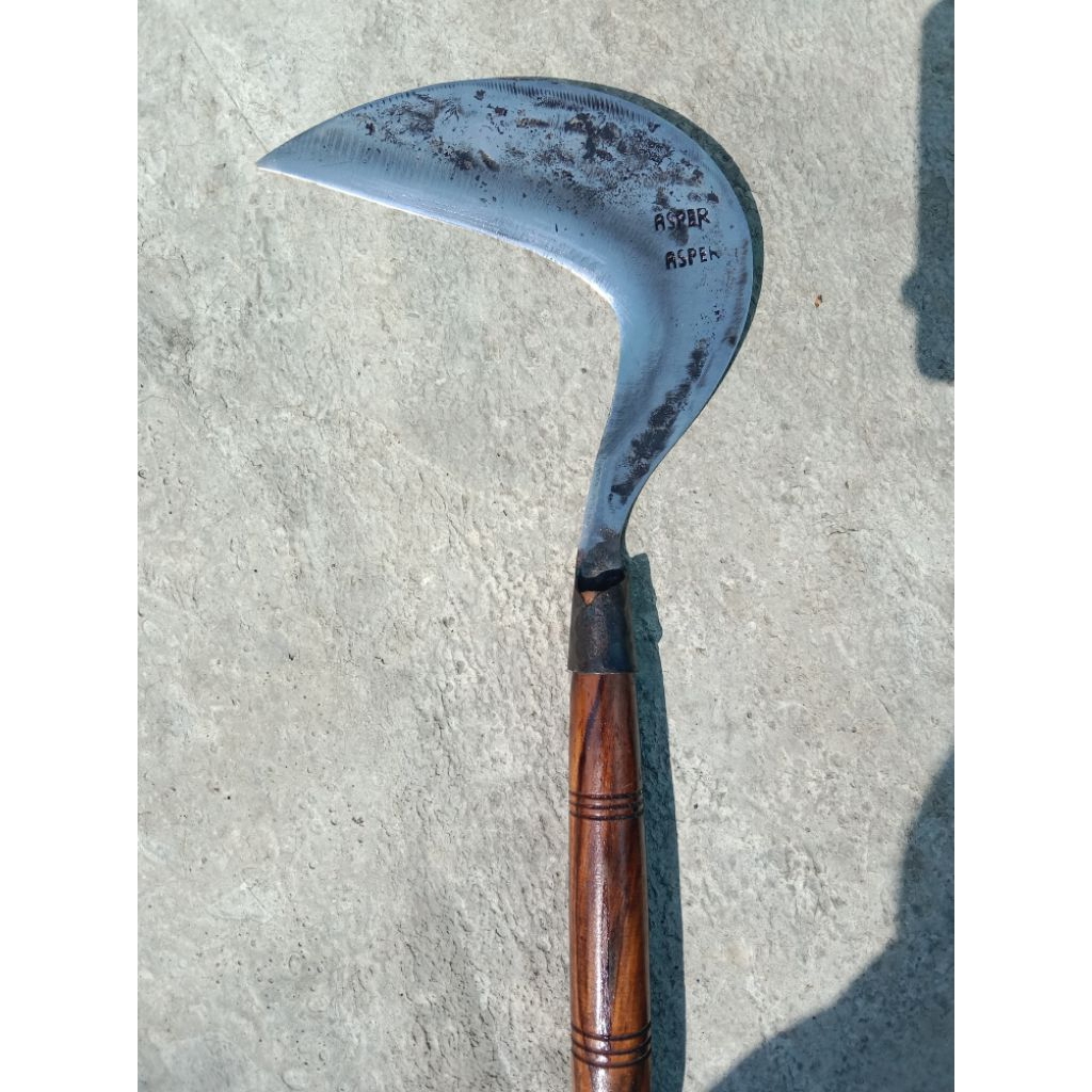 Arit ASPER KELONTONG | Sabit Potong Rumput Padi Sawah Kebun | Baja Super Tajam SIAP PAKAI