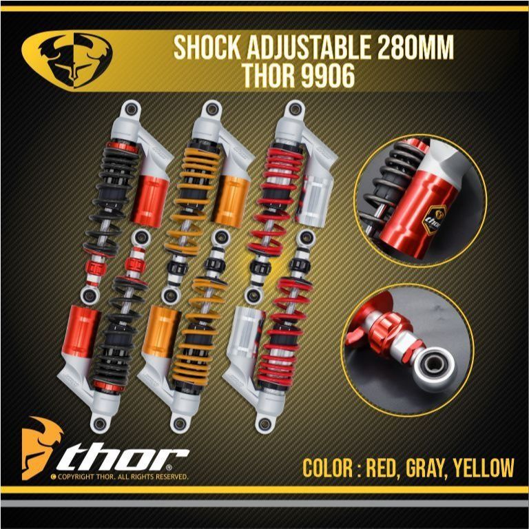 Shock Tabung Shockbreaker 280mm 310mm 320mm 340mm Adjustable 9906 Thor
