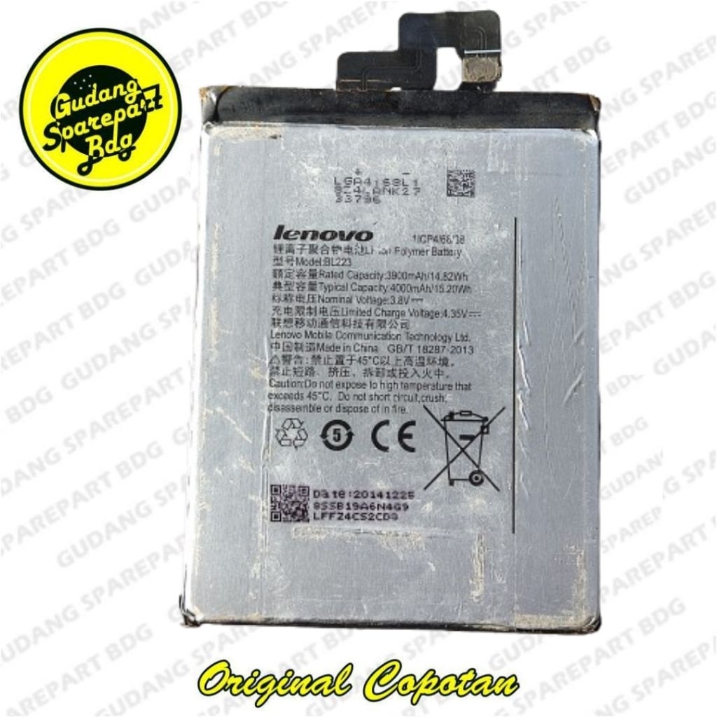 Baterai Lenovo Vibe Z2 BL223 Second Copotan