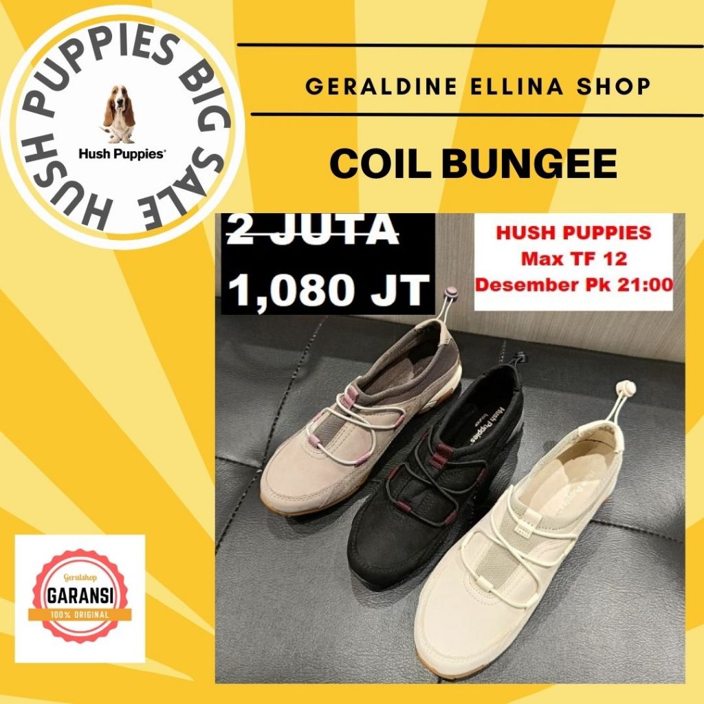 Sepatu Sneakers Hush Puppies Wanita Original BEST SELLER seri AURELIE FAYE