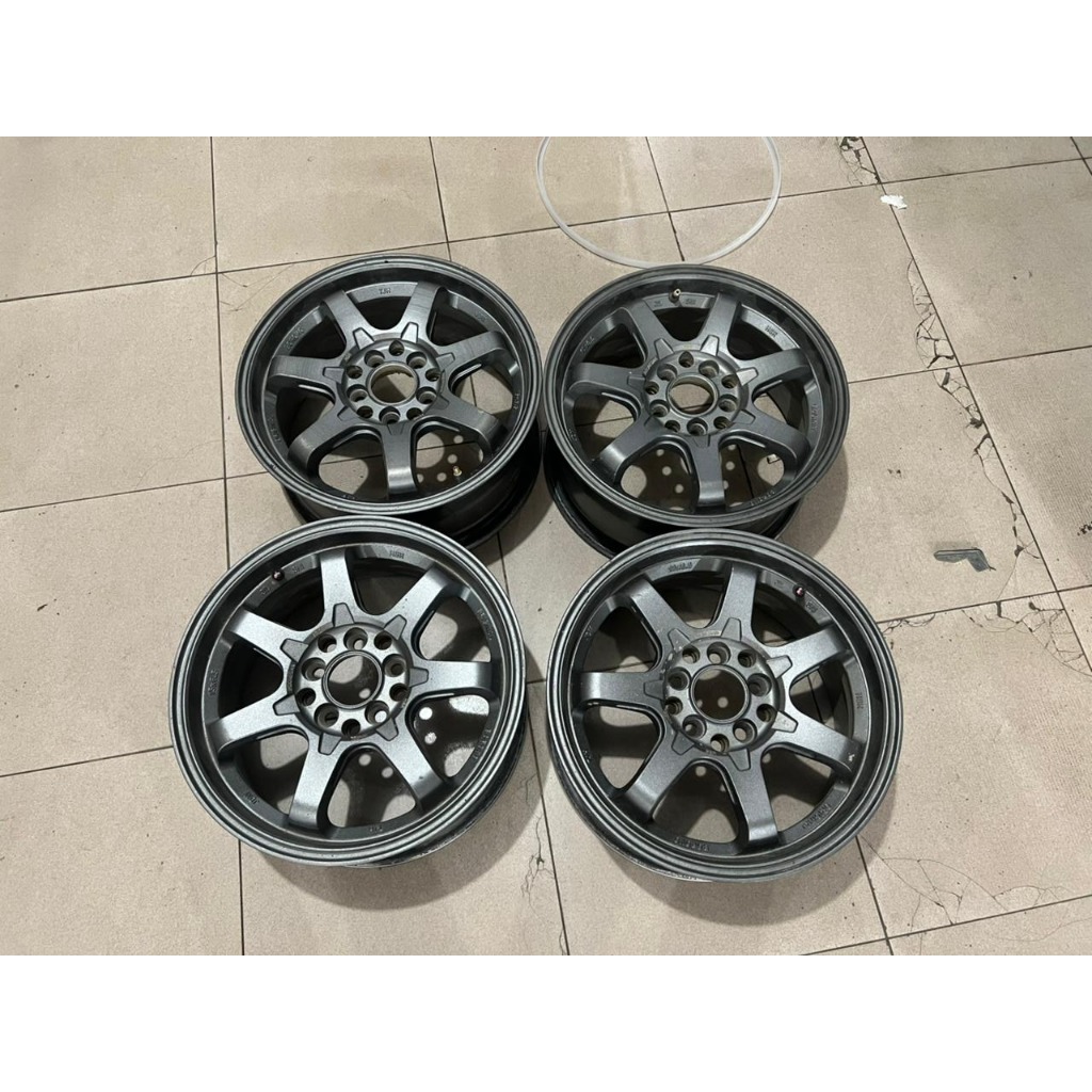 VELG MOBIL SECOND RING 15 HSR BOROKO TJH R15 5X100 5X114 AVANZA XENIA INNOVA ERTIGA DLL