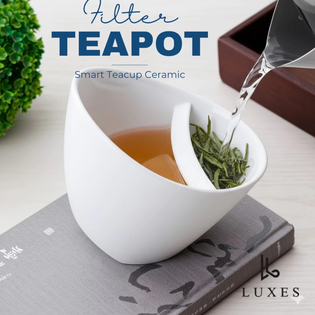 Tea Cup Teapot Keramik Ceramic Teko Filter Teh Cina Korea Mug Pot Teh Murah