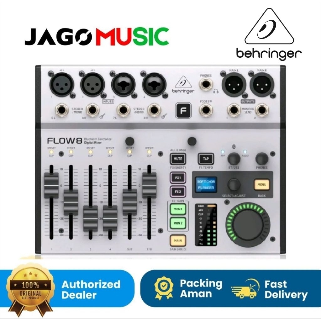 Digital Mixer Behringer Flow 88 Channel W/ Bluetooth Audio Interface Behringer