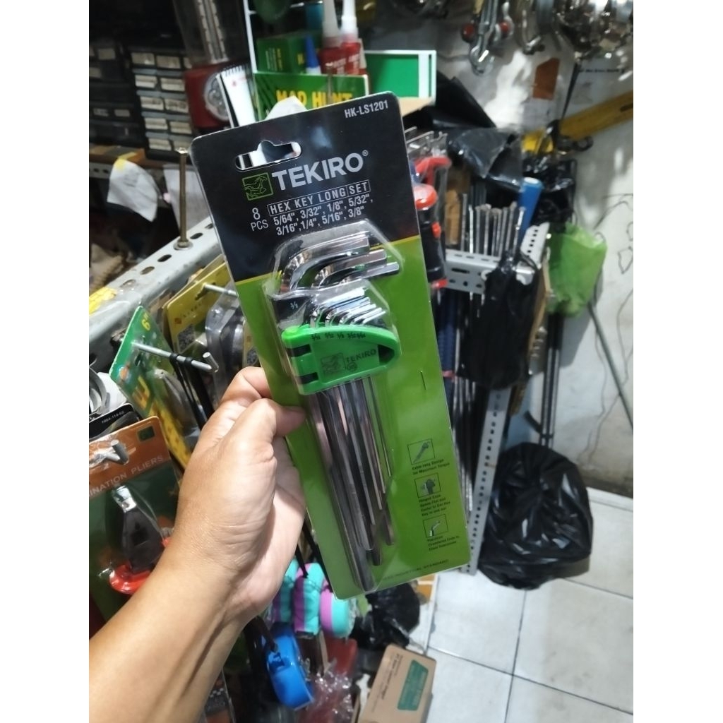 Kunci L Set Tekiro Inci panjang 8pcs