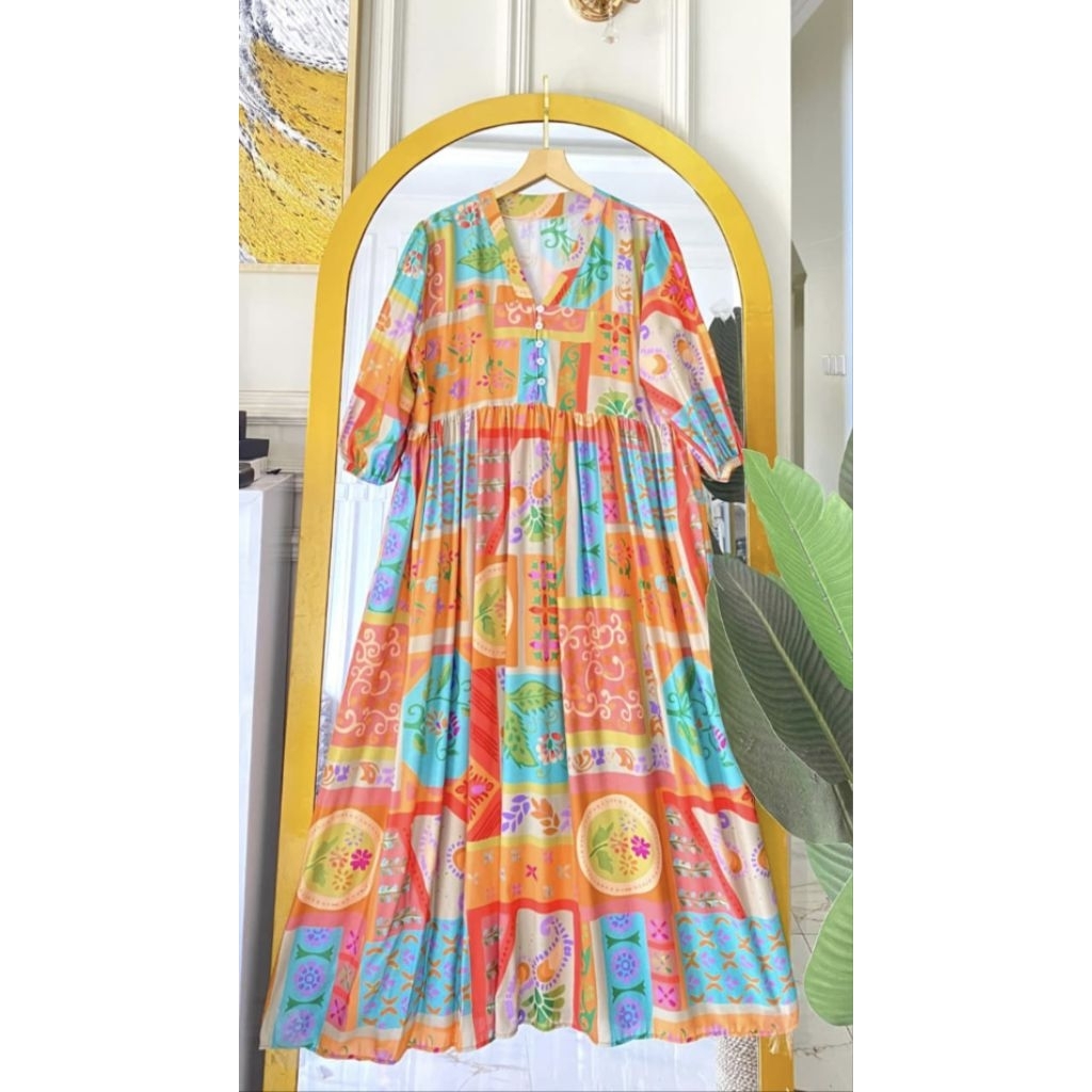 HOME DRESS MIDI DRESS DASTER RAYON ONE SET BUSUI