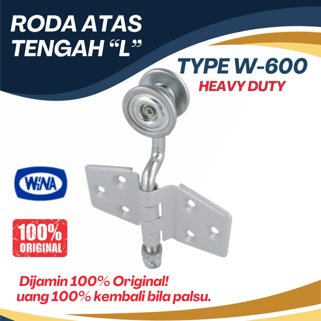 Roda Atas Tengah L RD2 Wina W600 Roda Atas Bengkok Pintu Garasi Wina