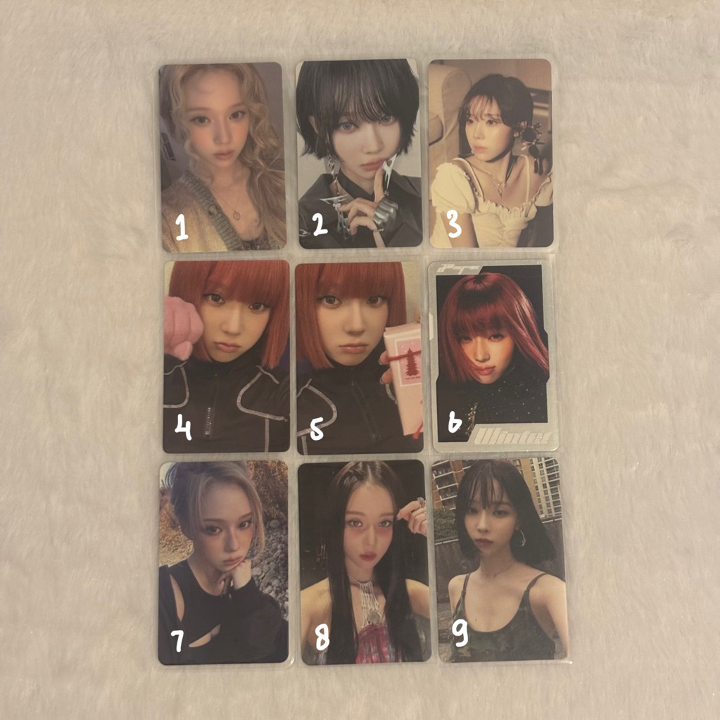 [BACA DESK] Photocard Winter Aespa Official Armaggedon Girls Drama Savage Sg24 Pink Christmas TC