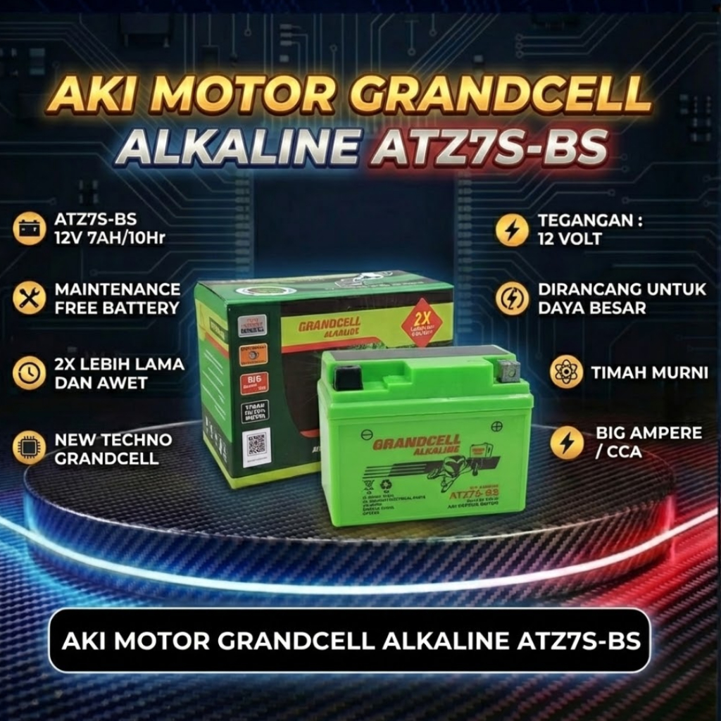 Alkaline Aki Motor Vario 125 150 160 NMAX 155 Aerox 155 Grandcell ATZ7S-BS GTZ7S ORIGINAL