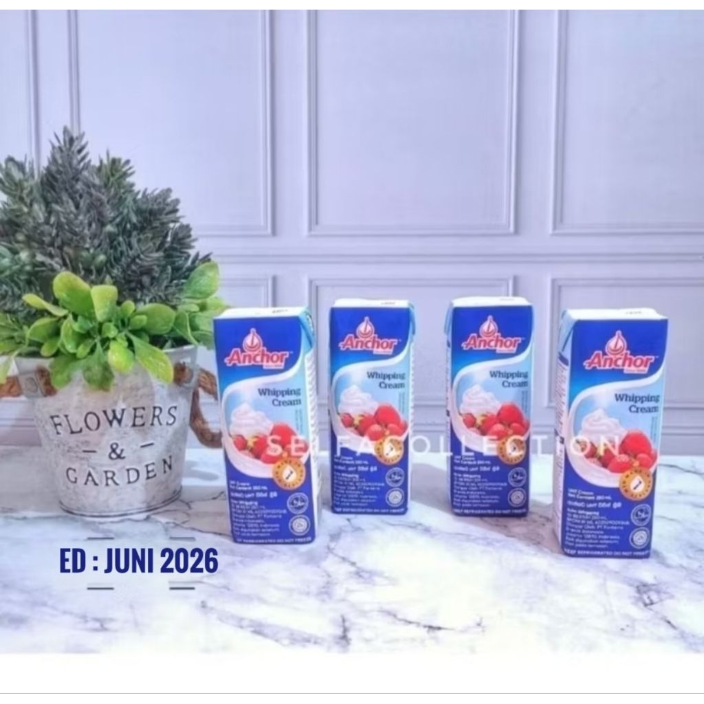 Anchor Whipping Cream 250ml UHT Dairy Whipped Cream Cair Halal